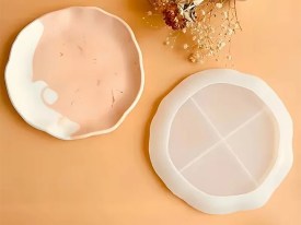Molde silicona plato redondo irregular 